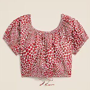NWT J. Crew Cinched-waist cropped top